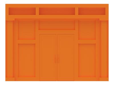 Scale Modular Building Rectangular Storefront