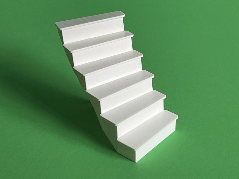 CURVED STAIRS 1/12th DOLLHOUSE SCALE