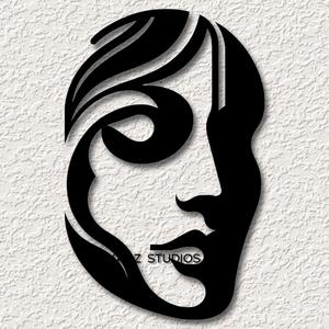 abstract face wall art minimalist wall decor modern decoration 2d art