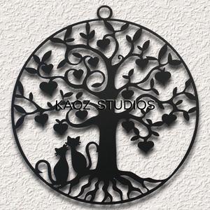 tree of life wall art cats wall decor love decoration 