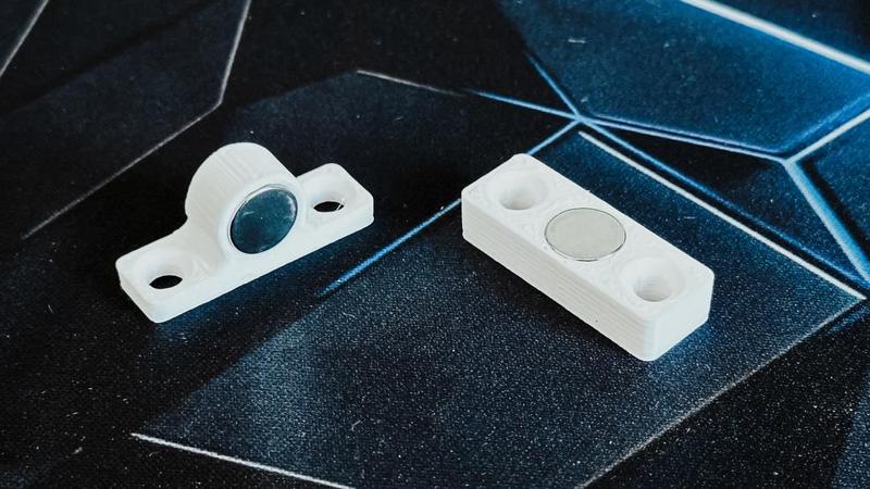 Magnetic door latch for 10x3mm magnets (Double strength)