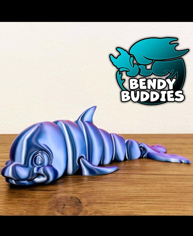 Dolpcon Cute Dolphin / Aquatic Mammal Articulated / Print-in-Place Ocean Creature / Cute Sea Beast 