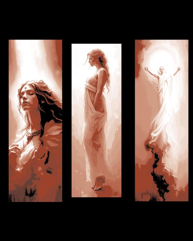 Artistic depictions of the woman figure - Set of bookmarks