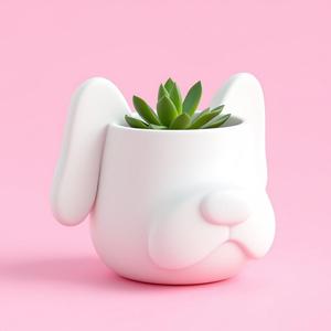 Dog Head Shaped Planter – Model "Buddy"
