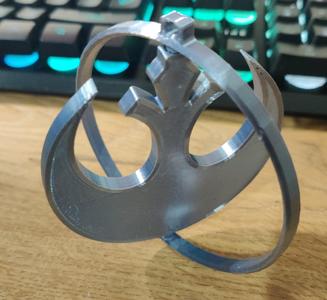 Star Wars print in place rebel spinny key ring (with or without hoop)