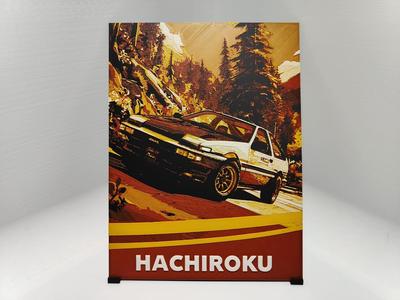 Toyota AE86 "Hachiroku" Poster - Hueforge