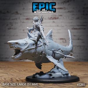 Cursed Captain Shark Mount / Ancient Water Predator Rider / Pirate Male / Undead Corsair Cavalry / Sea Bandit / Ship Master / Underwater Beast Hunter