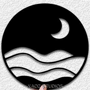 minimalistic night scene wall art minimalist scenery wall decor
