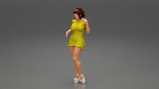 Beautiful Fashion model wearing dress