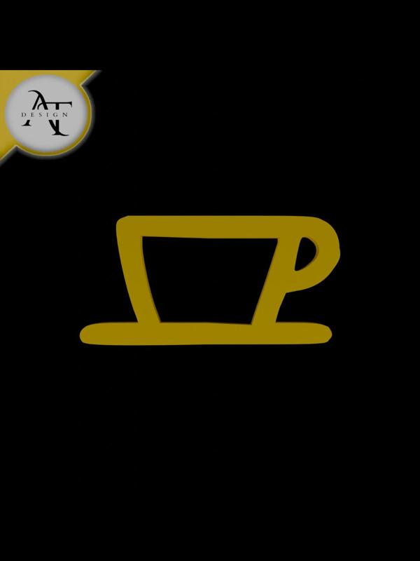Simple Coffee Cup Symbol - 2D Art