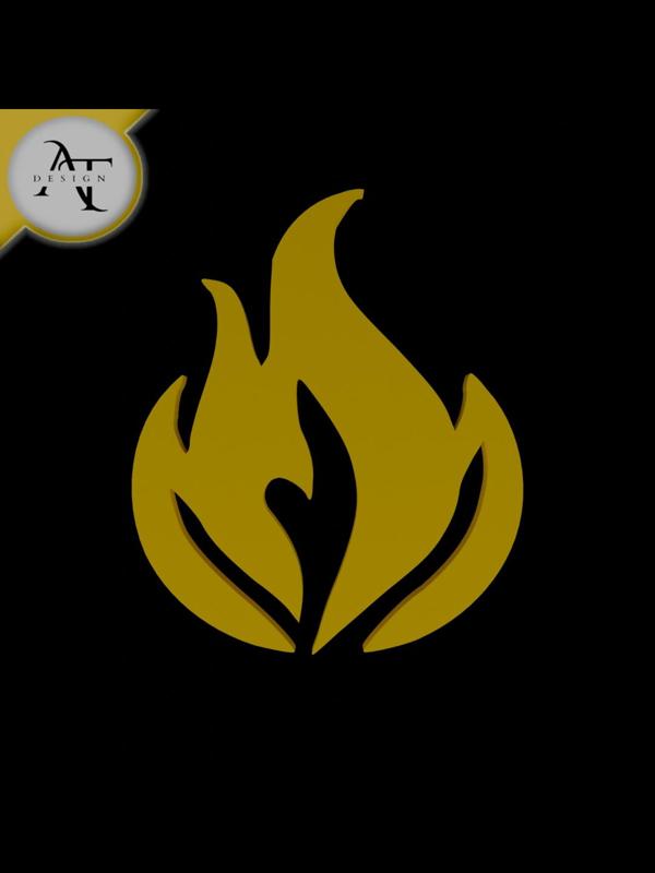 Simple Flame Symbol - 2D Art