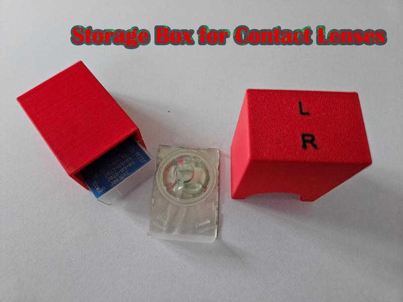 Storage box for contact lenses