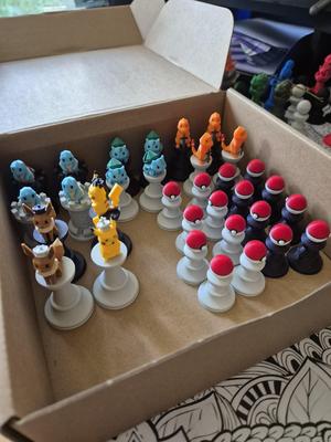 Pokemon chess colored