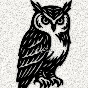 mountain owl wall art home decor