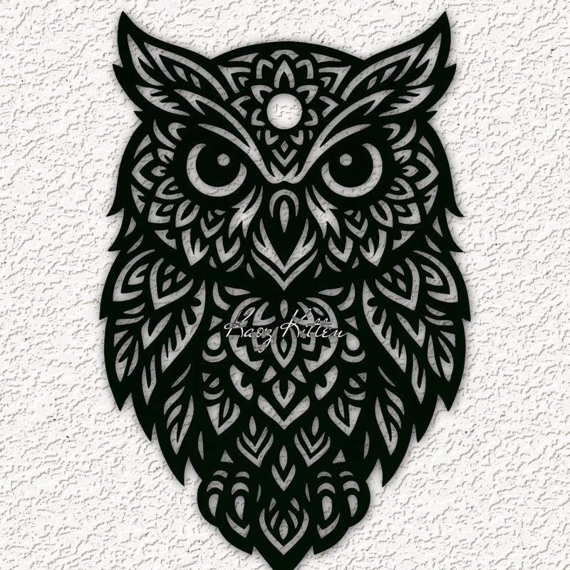 ornate mandala owl wall art home decor