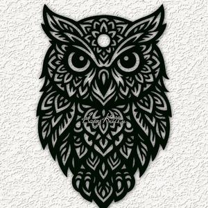 ornate mandala owl wall art home decor