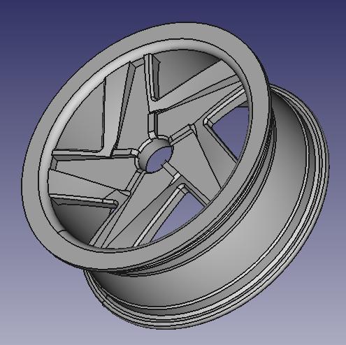 WHEEL RIM FUTURISTIC DESIGN 3D MODEL