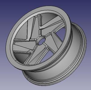 WHEEL RIM FUTURISTIC DESIGN 3D MODEL