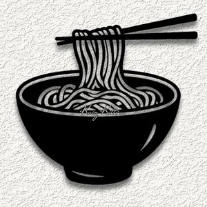bowl of ramen noodles wall art home decor