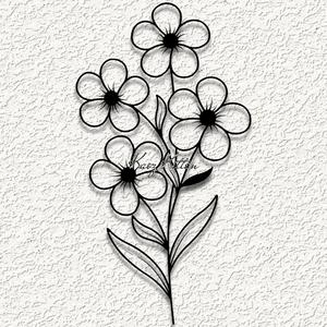 minimalist flower bouquet wall art home decor