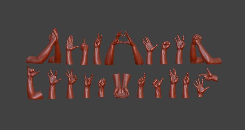 human hand signs and gestures