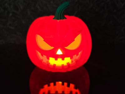 Halloween Pumpkin Jack-O’-Lantern (low support)