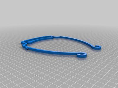 Modified 3dVerkstan face shield with model for 160mm printers