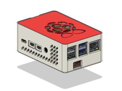 Case for Raspberry Pi 4 with M.2 SSD and 40mm Fan