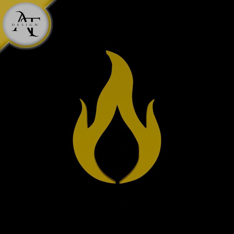 Simple Flame Symbol - 2D Art