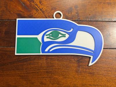 Seattle Seahawks Oversized Necklace Retro Logo