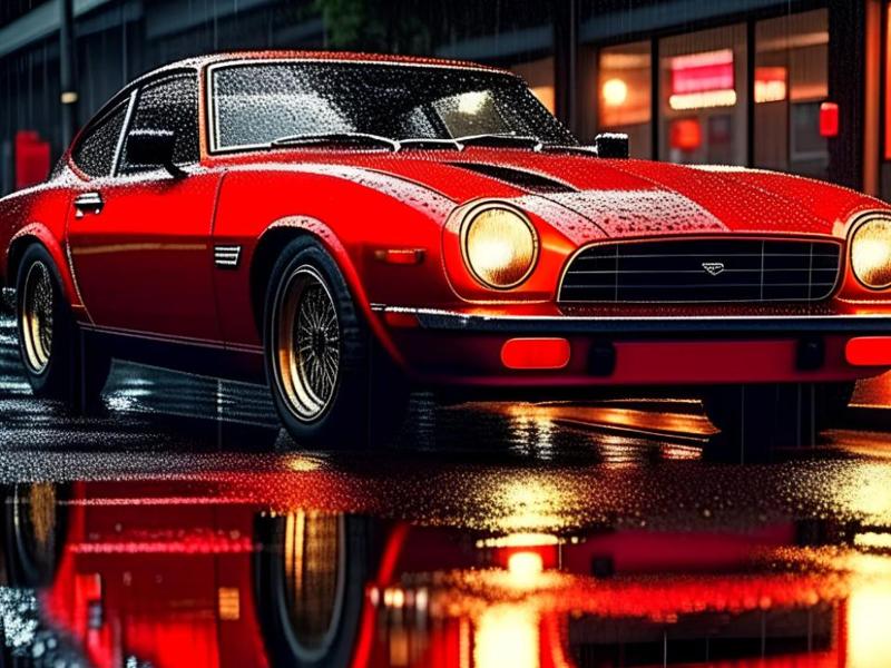 Nice Car with reflection on water hueforge 