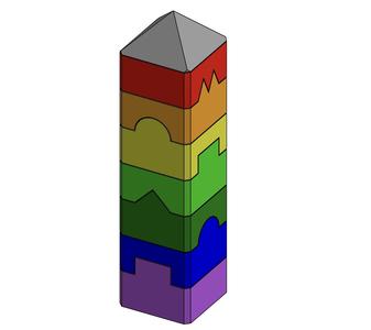 Stacking tower for toddlers