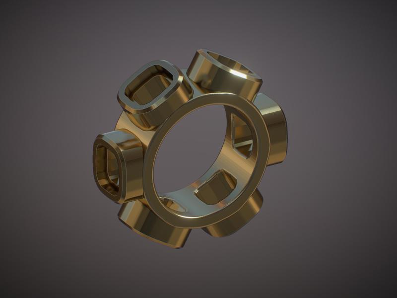 Cushion Bezel Setting for 8x8mm Practice Ring