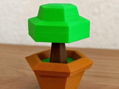 low poly tree desk decor