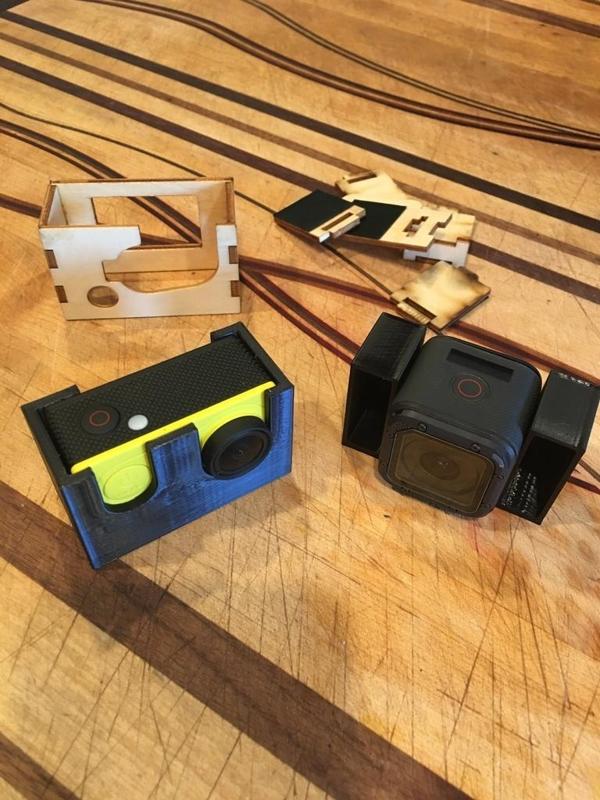 RMRC Ready Made RC Recruit V2 Wing GoPro Session and China Camera Mounts