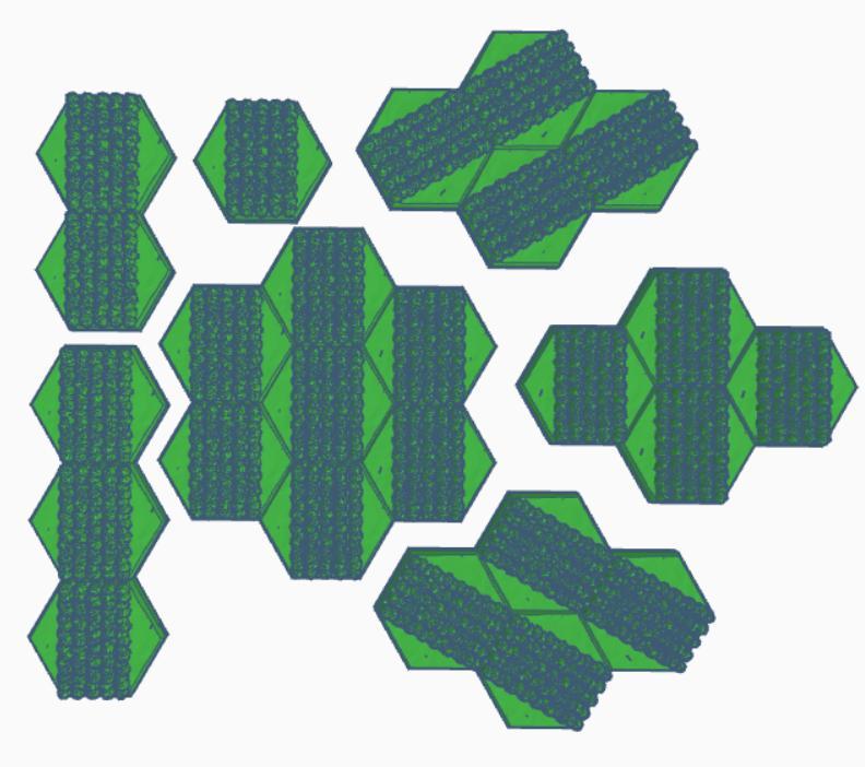 Farm Field Crop Rows with Hex Base