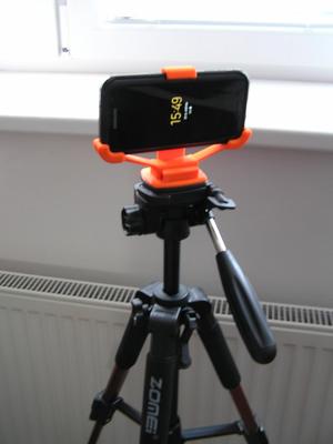 Phone holder for tripod