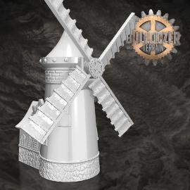 Bulldozer Terrain- steampunk windmill