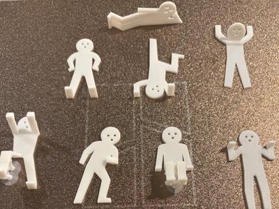 Thin Little Man Funny Poses, Decor 