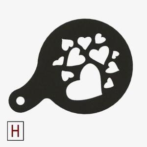 Coffee stencil - Banksy - Hearts / Butterflies