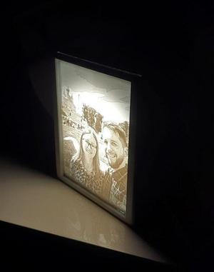 Lithophane night light frame