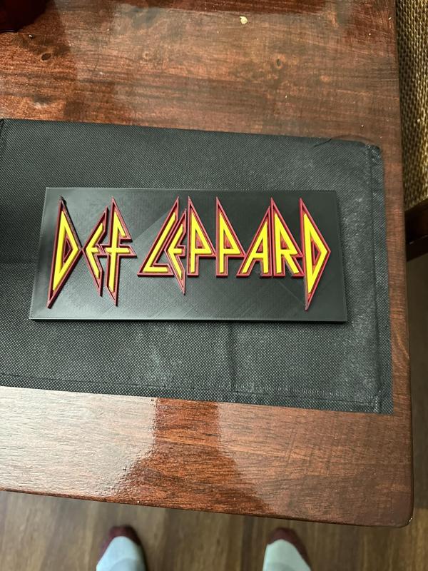 Def Leppard Band Sign