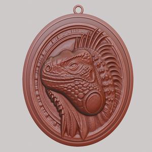 Iguana Animal Necklace Iguana Animal Pendant for CNC Router Laser & 3D Printer
