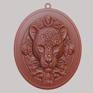 Leopard Animal Necklace Leopard Animal Pendant for CNC Router Laser & 3D Printer