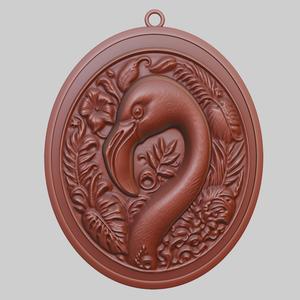 Flamingo Animal Pendant Flamingo Animal Necklace for CNC Router Laser & 3D Printer