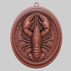 Lobster Animal Pendant Lobster Animal Necklace for CNC Router Laser & 3D Printer