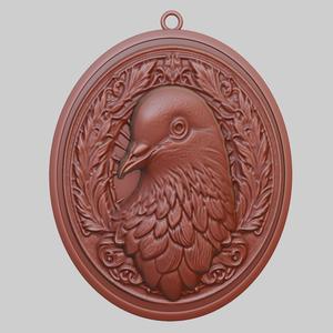 Pigeon Animal Pendant Pigeon Animal Necklace for CNC Router Laser & 3D Printer