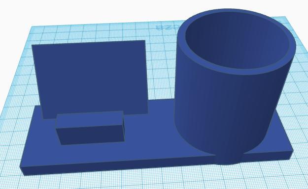 mobile phone stand with mug stand