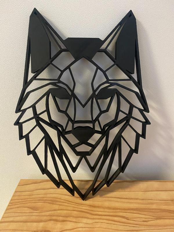 Geometric decoration wolf head 
