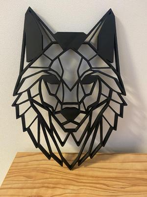 Geometric decoration wolf head 
